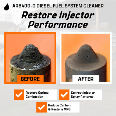 Archoil AR6400-D being poured into fuel tank demonstrating easy use