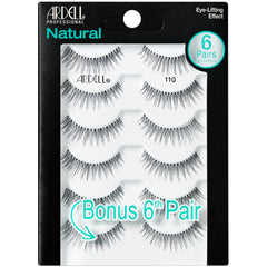Ardell empaque frontal 110 mostrando seis pares, beneficio: almacenamiento múltiple