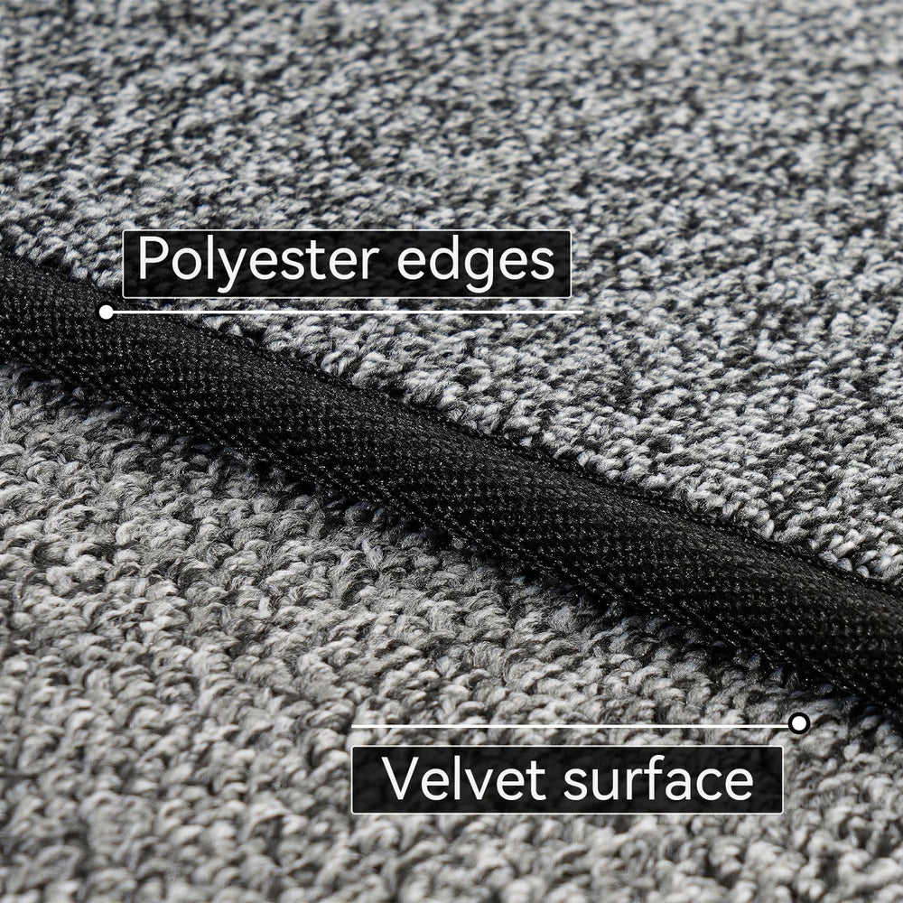 AREDO close-up of faux-wool texture showing soft fibers and comfortable underfoot feel