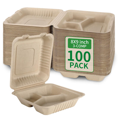 Aricsen front packaging showing 100-count compostable containers and bulk value