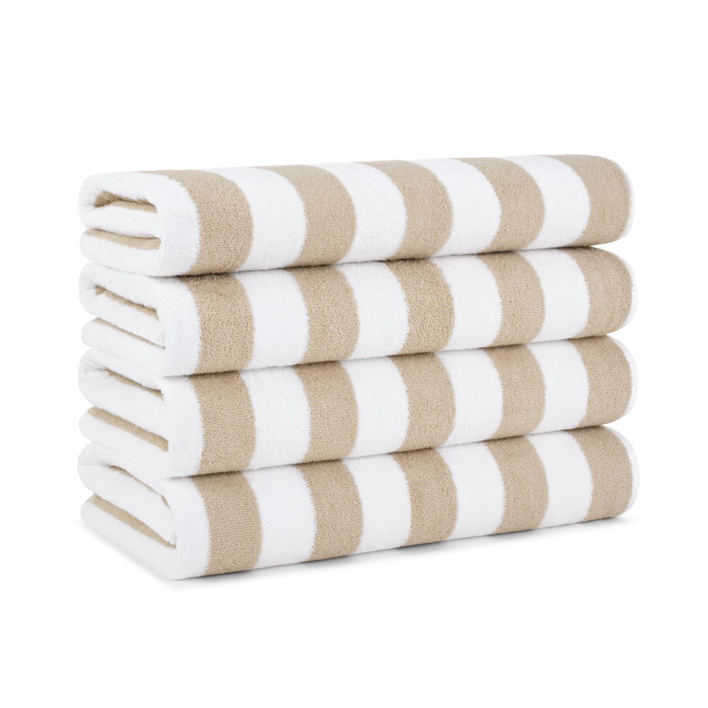 Arkwright toalla frontal pack de 4 mostrando rayas coloridas y aspecto absorbente
