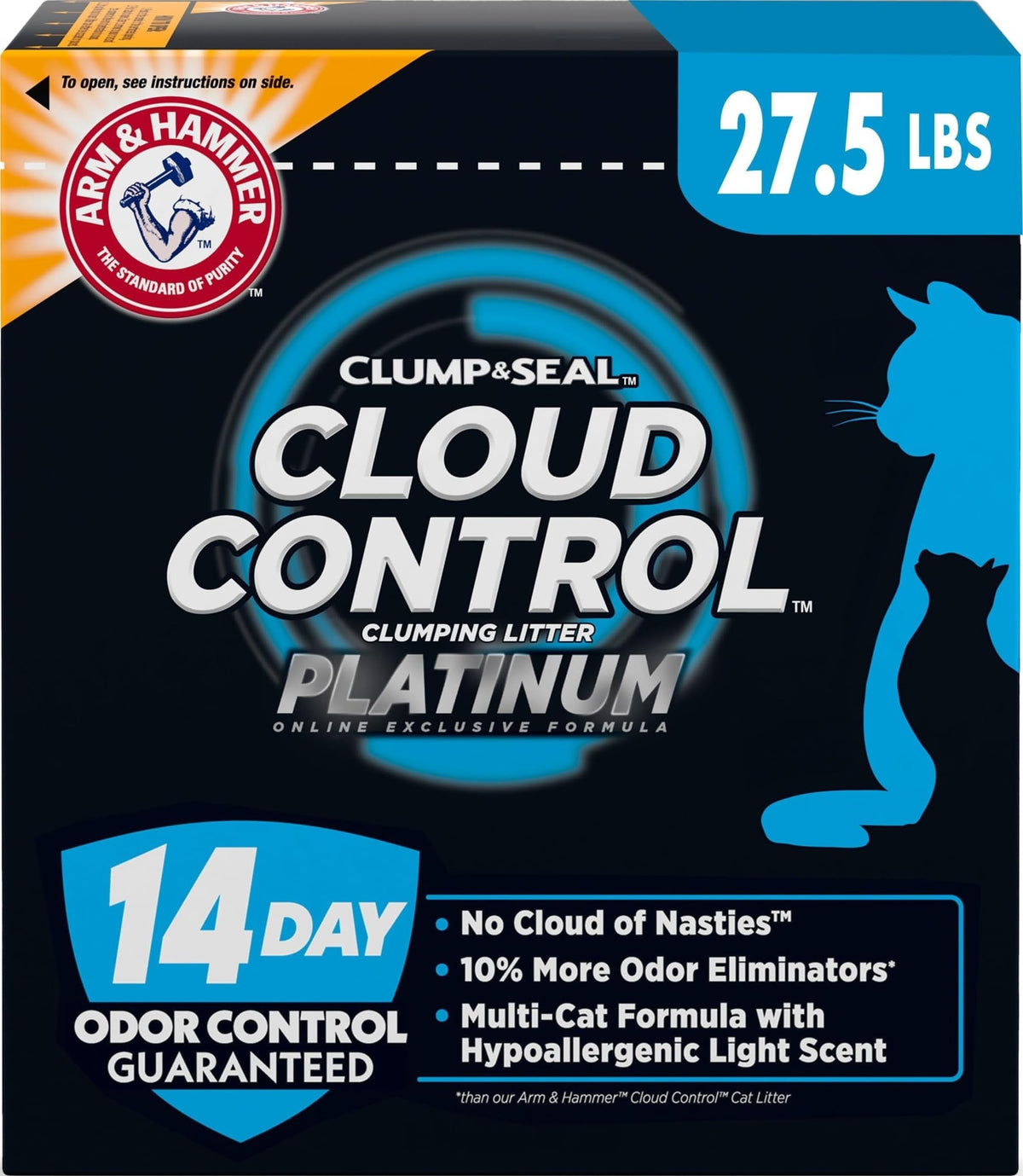 Arm & Hammer vista frontal del envase mostrando el producto y beneficios