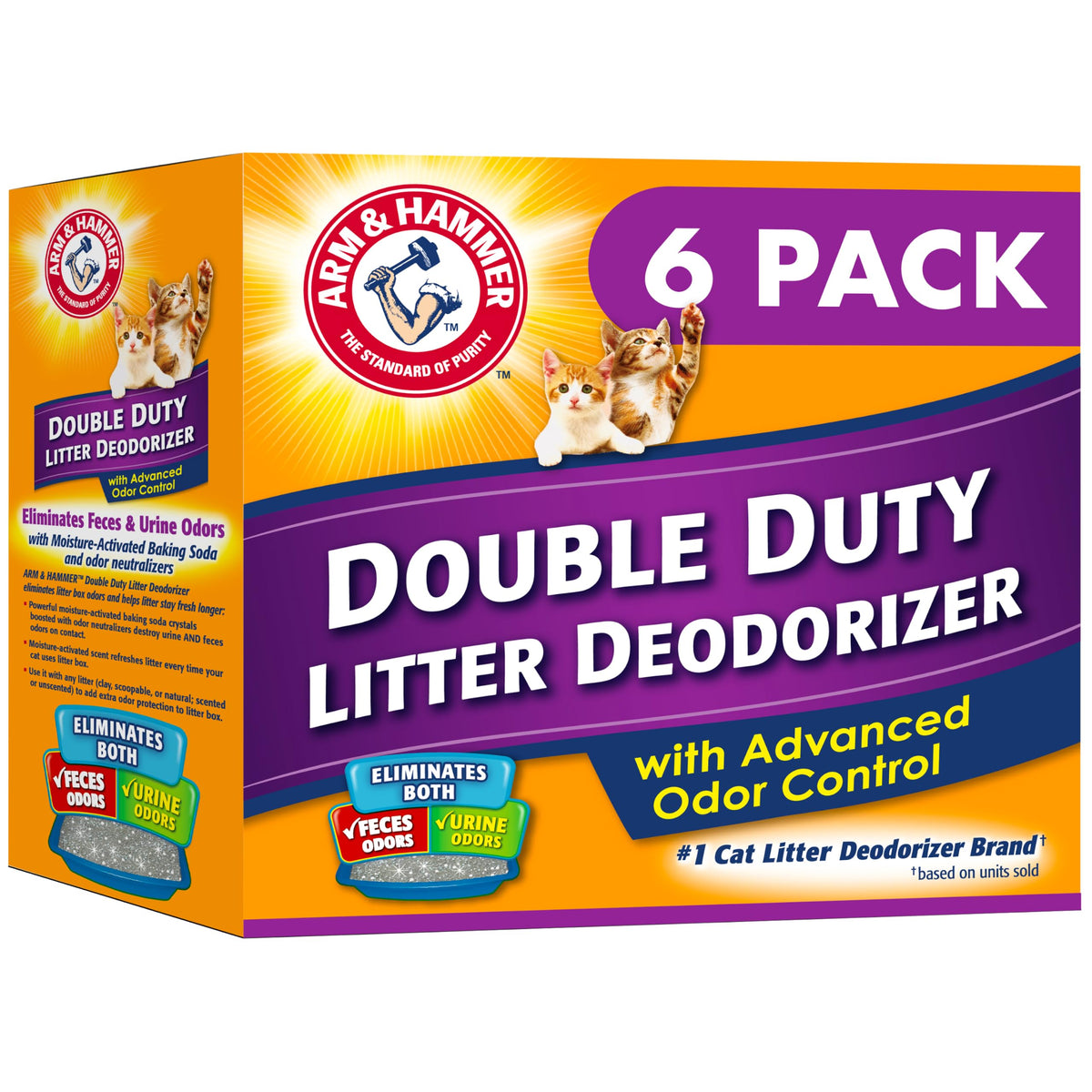 Arm & Hammer envase frontal del desodorante para arenero mostrando presentación y marca
