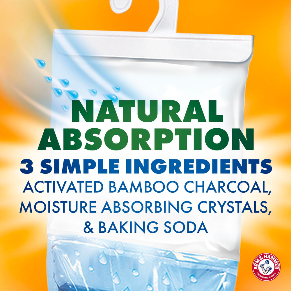 Arm & Hammer etiqueta con ingredientes bicarbonato, sales de calcio y carbón