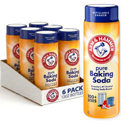 Arm & Hammer frente del shaker mostrando dosificador preciso y manejo fácil