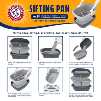 Arm & Hammer tray in use with cat entering showing ease of access benefit