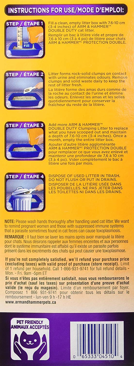 Arm & Hammer tub next to common items showing 6.4kg scale
