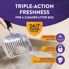 Arm & Hammer detalle de la bolsa que resalta ingredientes y beneficios