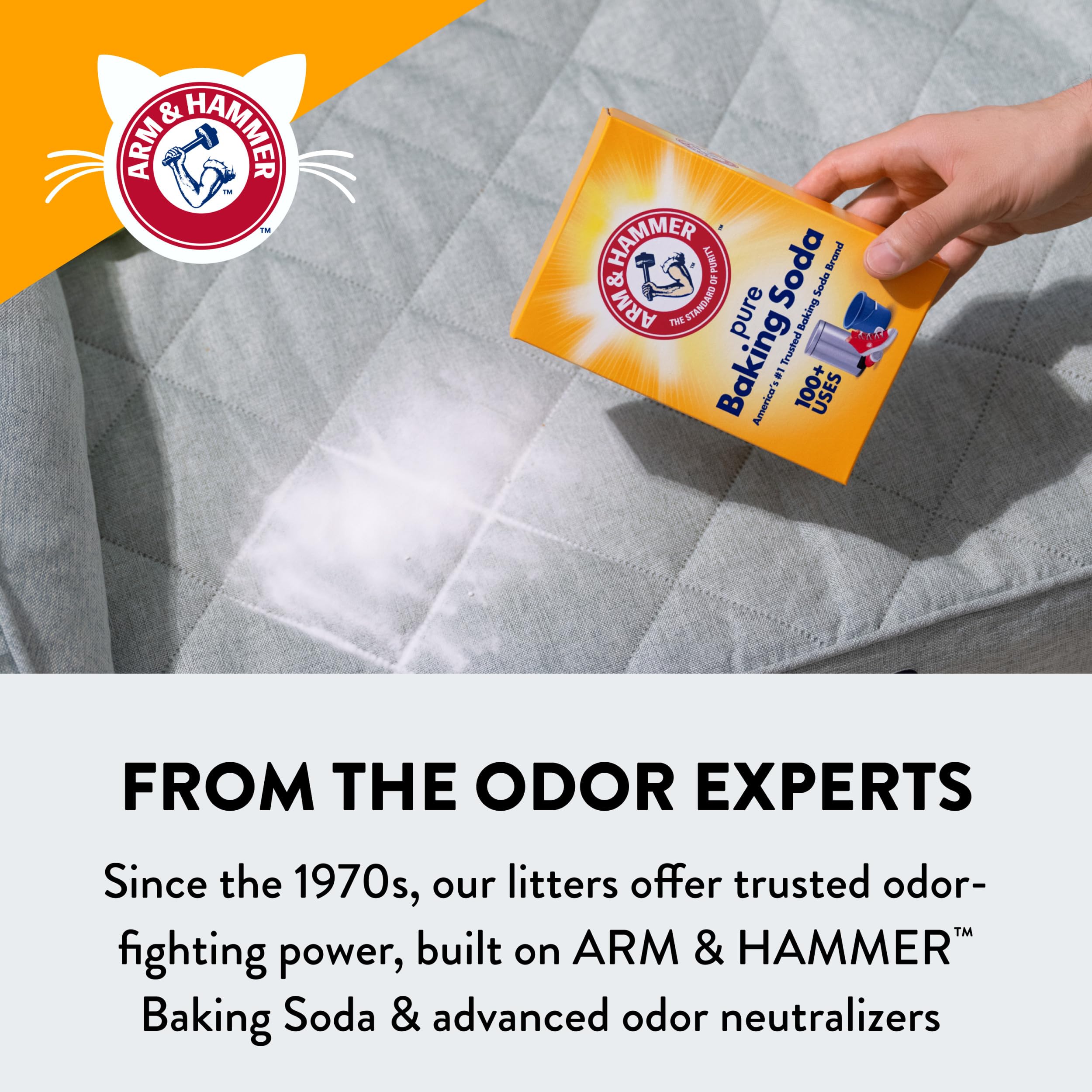 Arm & Hammer comparación de volumen 27.5 lb con escala doméstica