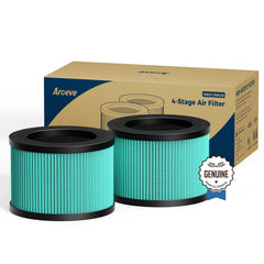 AROEVE filtro pack frontal mostrando dos unidades y compatibilidad clara
