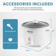 AROMA indicator lights showing cook and keep-warm status for convenient monitoring