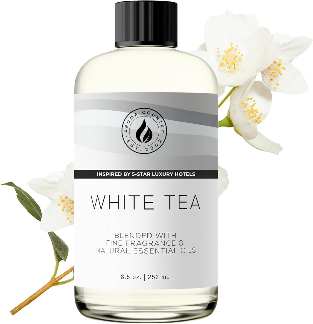 Aroma Country front bottle showing elegant packaging and easy refill benefit