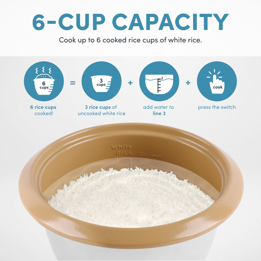 AROMA measuring cup with inner pot water lines for accurate rice and water portions