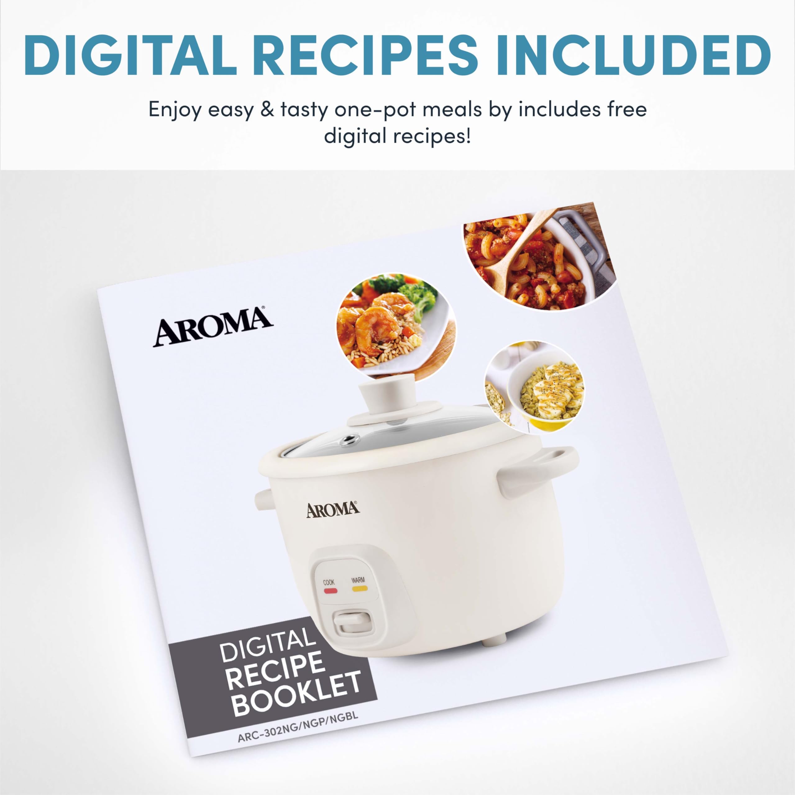 AROMA digital recipe booklet on tablet offering inspiration and guided recipes