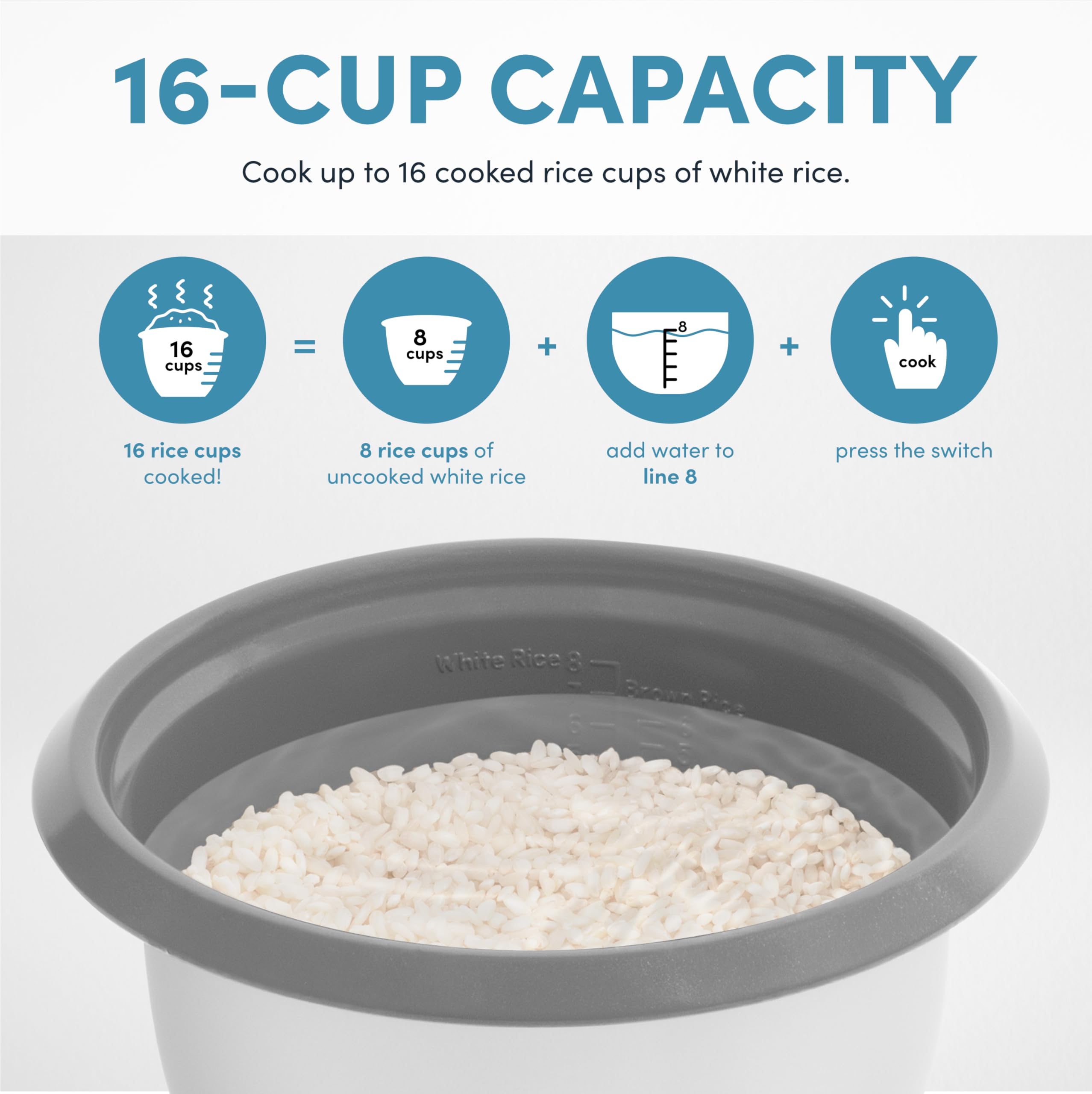 AROMA rice cooker in kitchen warming soup to illustrate versatile cooking uses