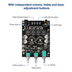 ARRAROWN close-up controls showing treble and bass adjustment for quick tuning