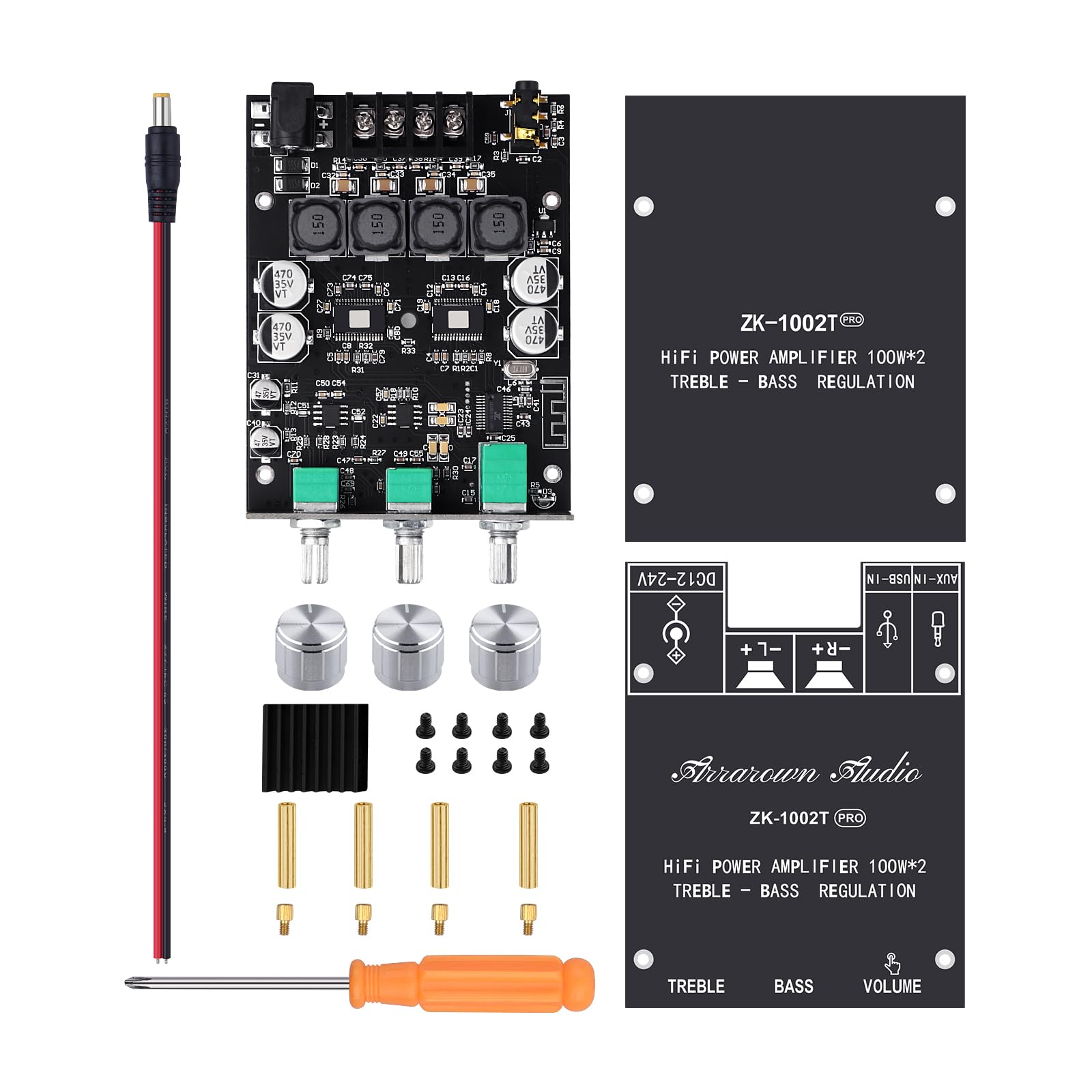ARRAROWN printed interface plate showing clear labels to simplify setup