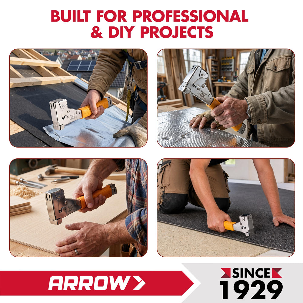 Arrow T50 junto a manos para comparar tamaño y control ergonómico