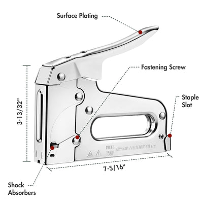 Arrow Fastener ventana visual que muestra el nivel de grapas fácilmente