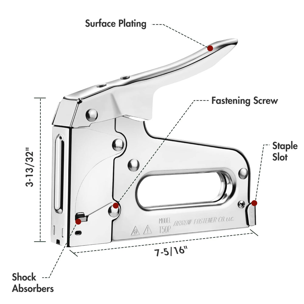 Arrow Fastener ventana visual que muestra el nivel de grapas fácilmente