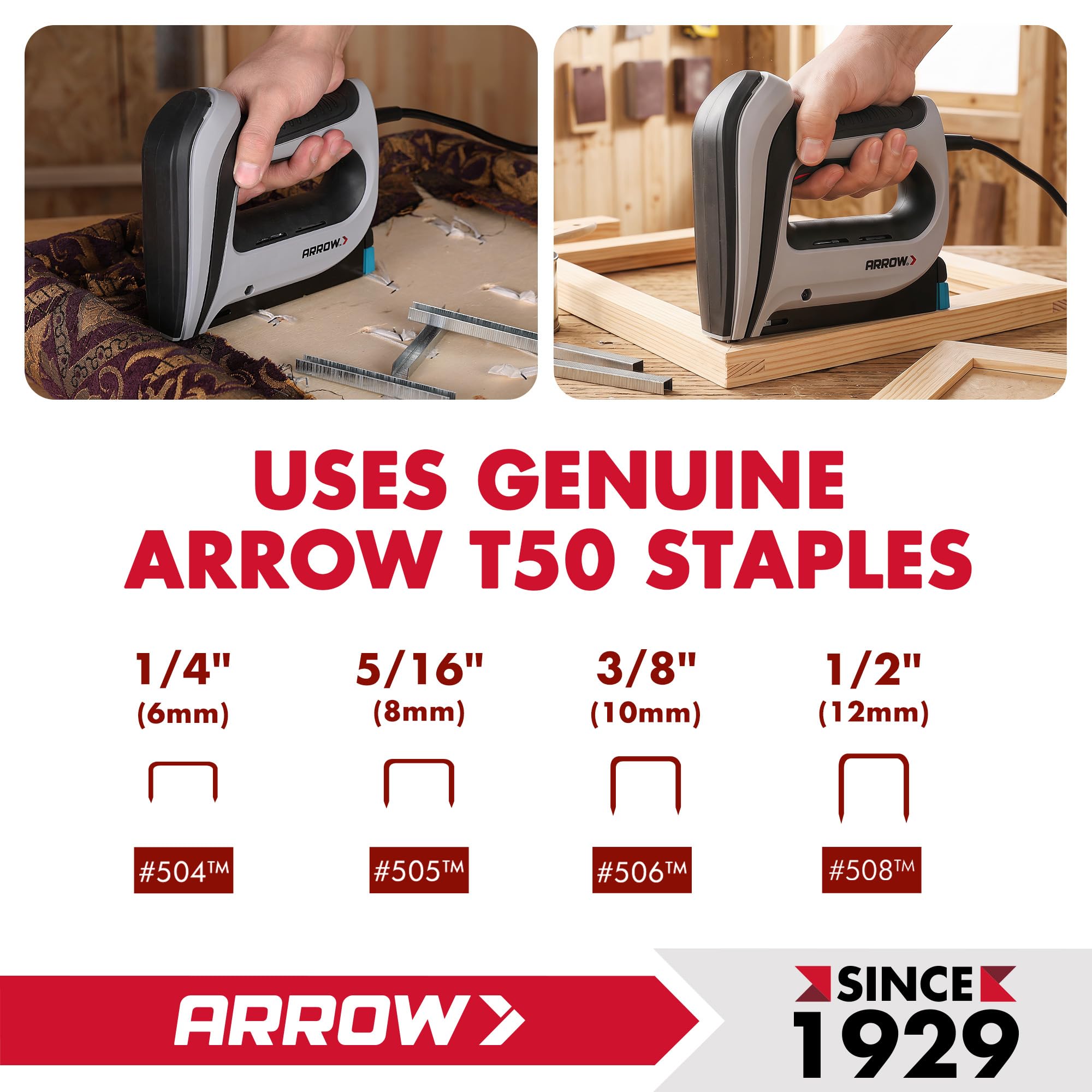 Arrow T50ACD primer plano del motor patentado mostrando construcción robusta y potencia