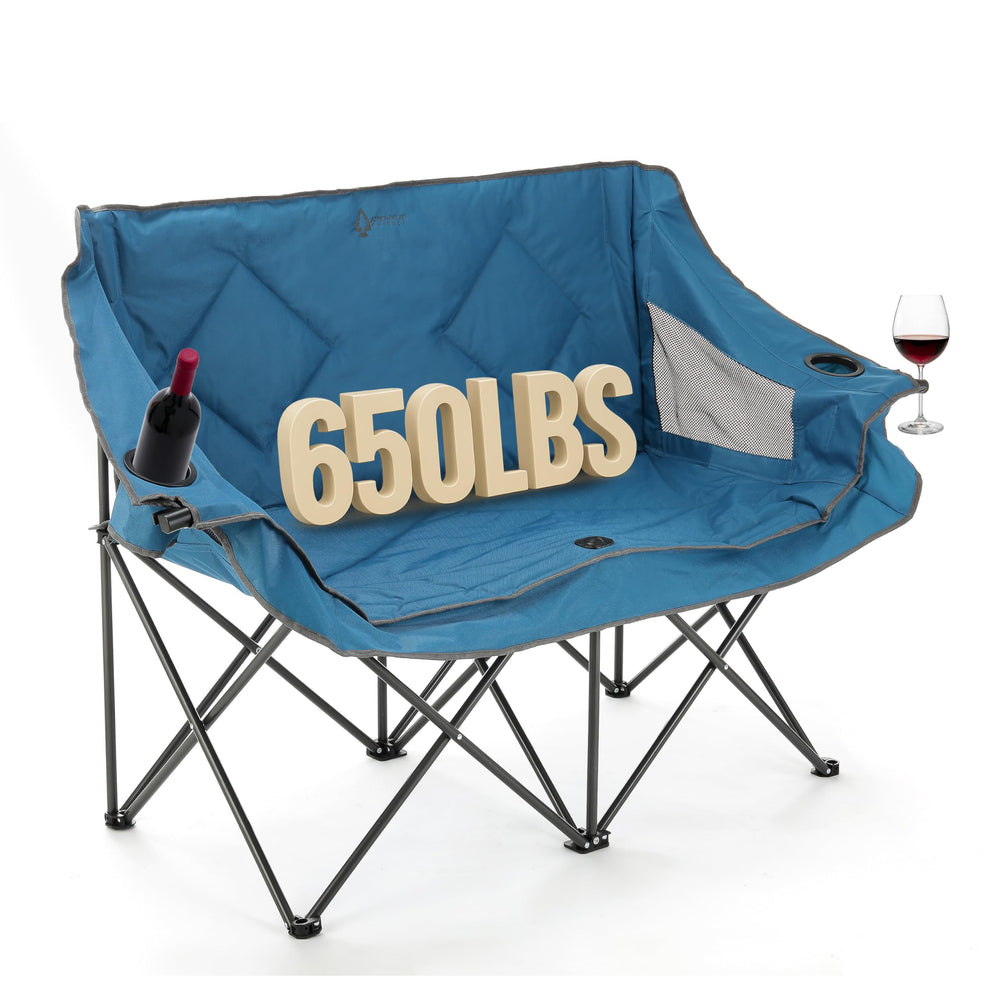 ARROWHEAD OUTDOOR loveseat frontal mostrando confort y capacidad para dos