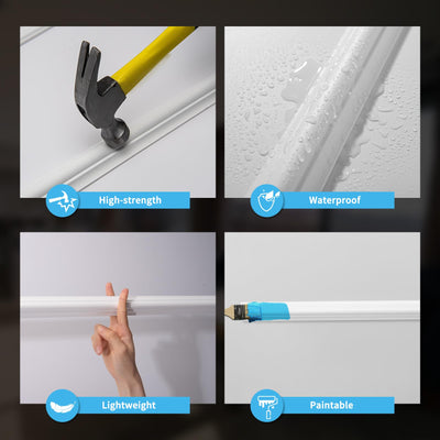 Art3d top molding focus showing refined profile for classic look