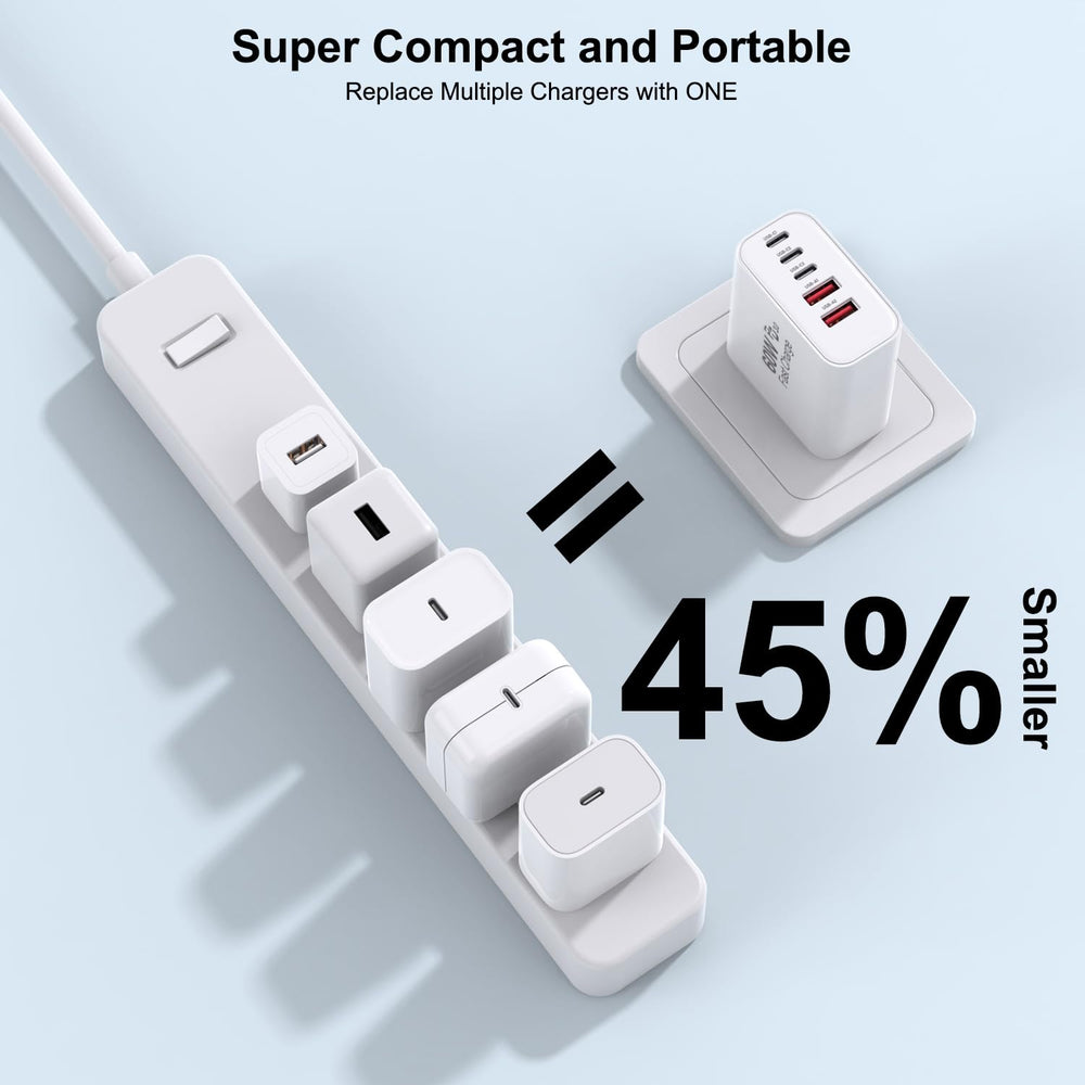 Articona en uso cargando iPhone y iPad simultáneamente, carga rápida