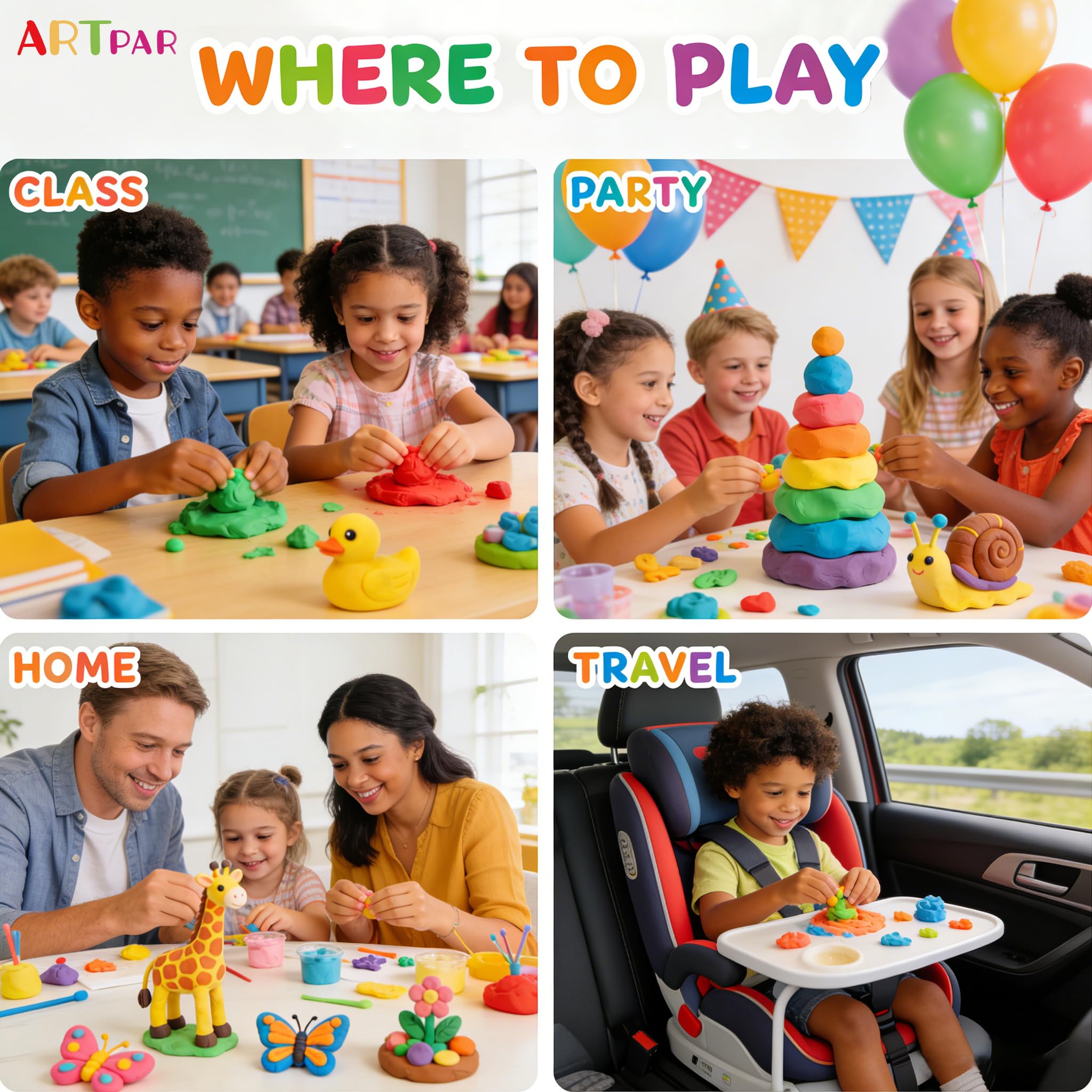ARTPAR instruction booklet open with step-by-step examples aiding quick learning