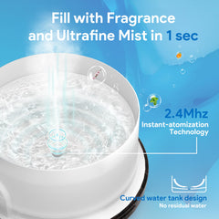 ASAKUKI close-up of cool mist stream demonstrating steady scent distribution