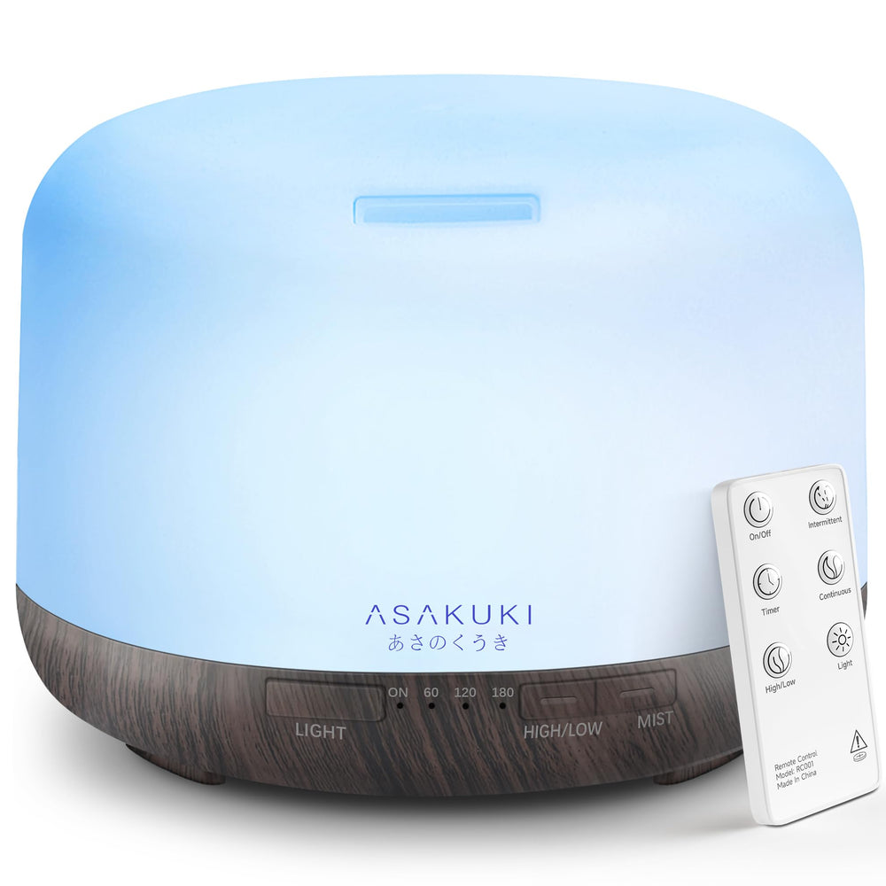 ASAKUKI front view showing diffuser design and tidy profile, enhances room ambiance