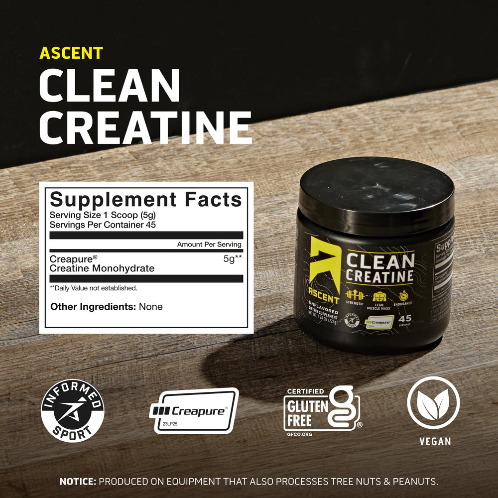 Ascent Creapure mezclado en batido mostrando mezcla sin sabor y versatilidad
