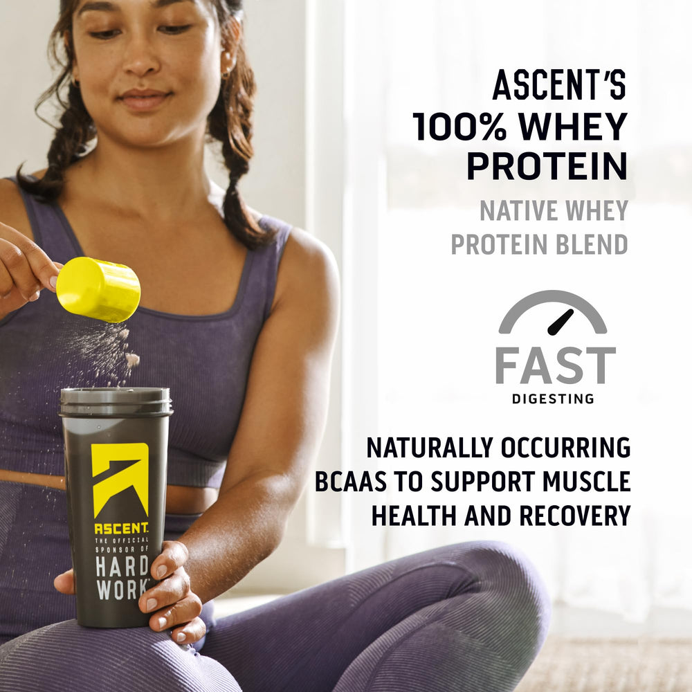 Ascent serving size on scale showing accurate scoop weight and portioning