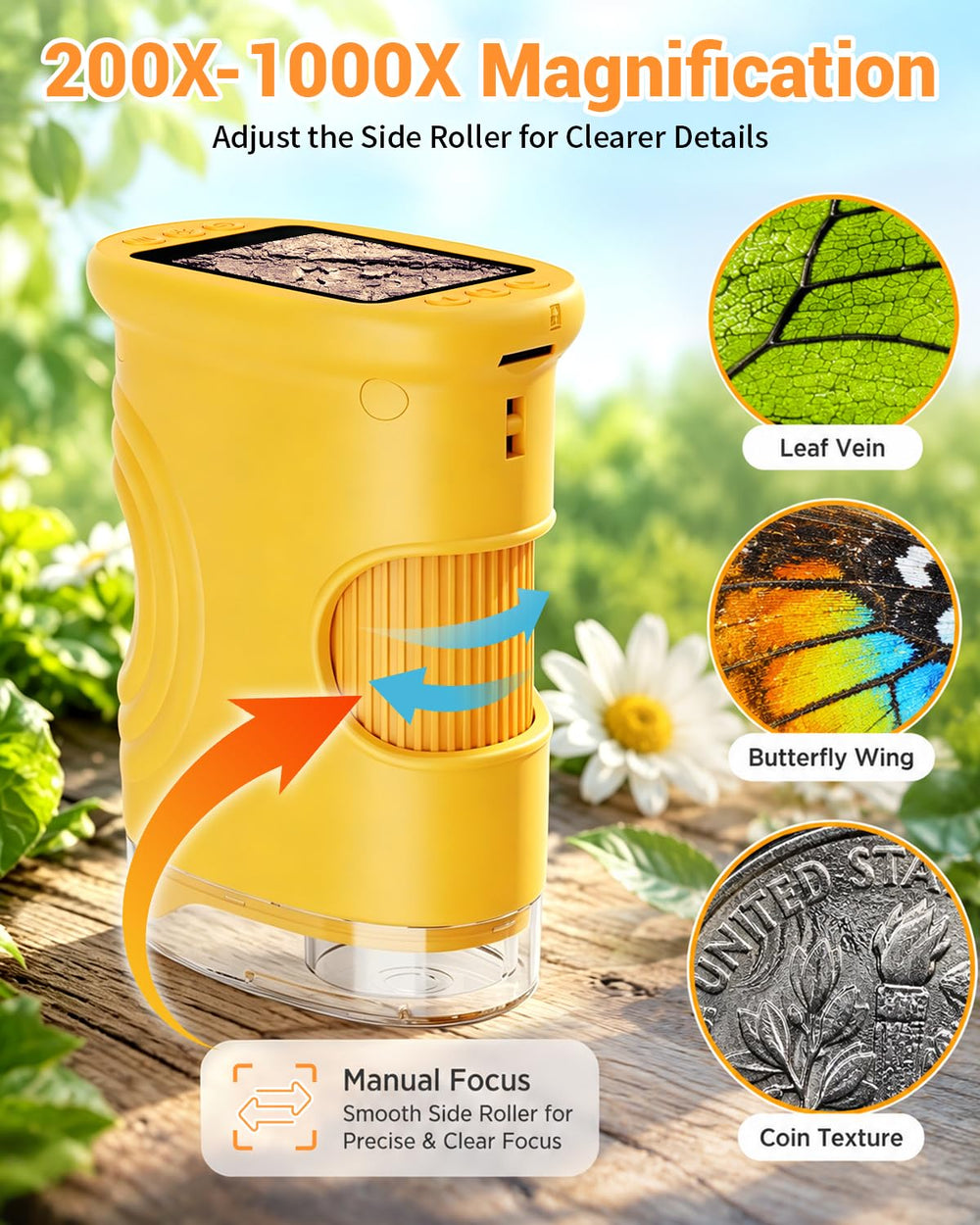 Ashfly oversized textured focus wheel close-up for easy control