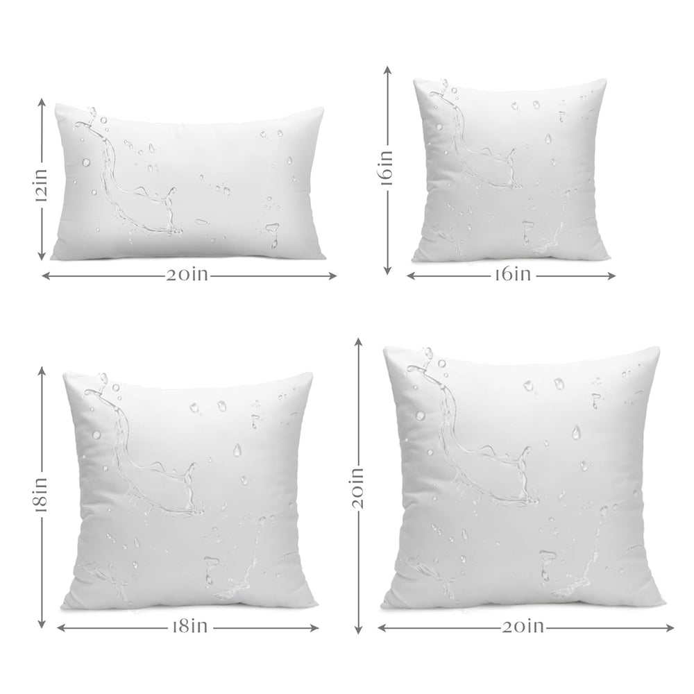 Ashler Home Deco stacked four plush inserts showing consistent shape retention