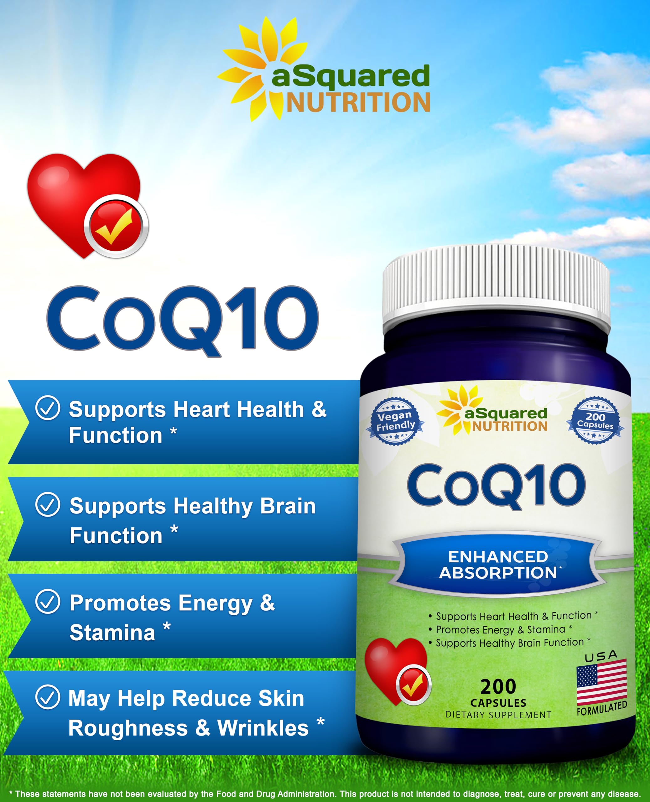 aSquared Nutrition cápsula abierta con polvo de CoQ10, detalle que muestra pureza y dosificación