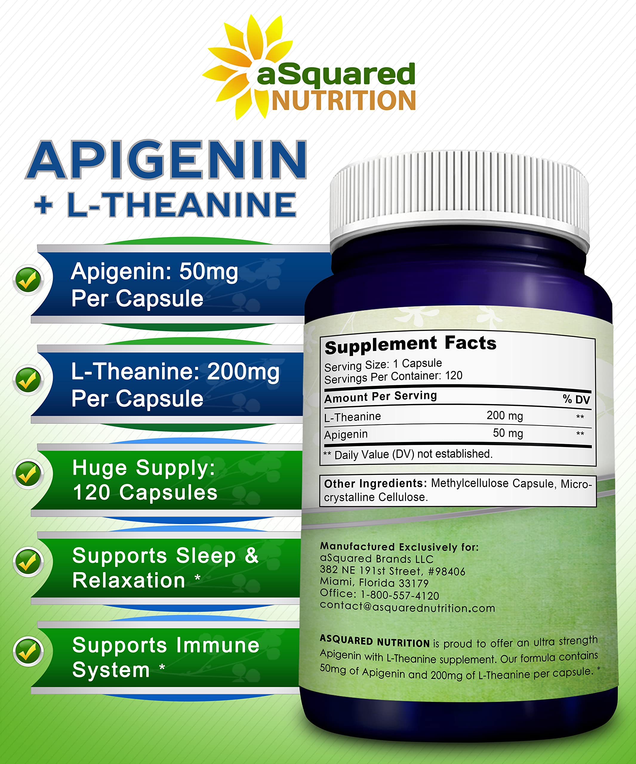 aSquared Nutrition etiqueta nutricional clara con ingredientes y garantía de calidad