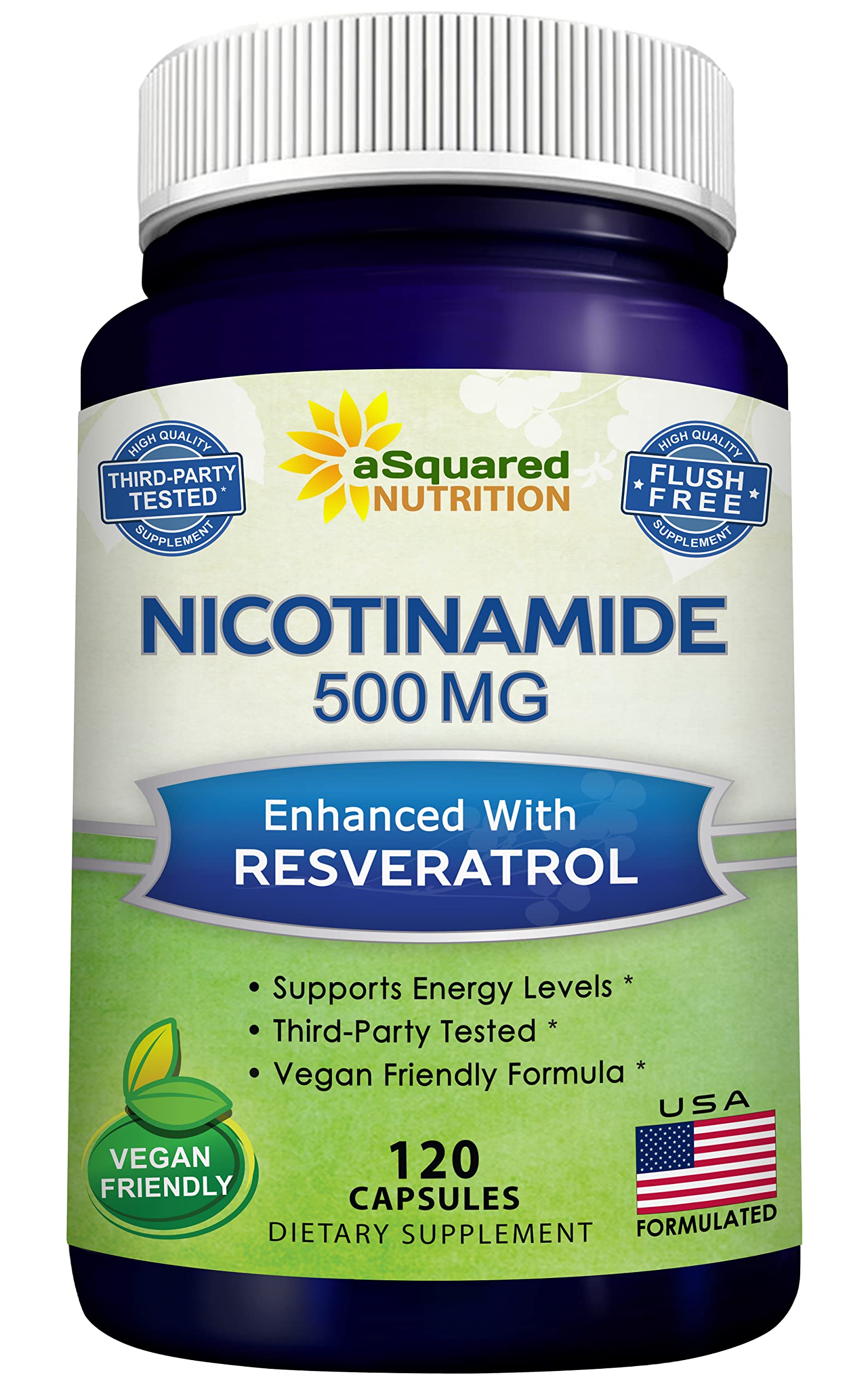 aSquared Nutrition front label showing product name and capsule count for clear buying information
