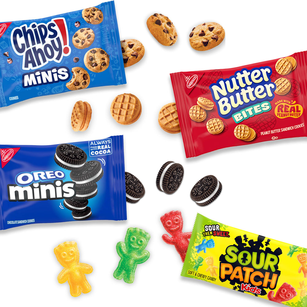 assorted snack packs spread showing variety and grab-and-go convenience