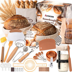 Astercook kit box open showing organized baking tools and gift-ready presentation