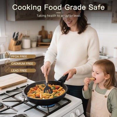 Astercook oven-ready pan without handle showing safe oven versatility
