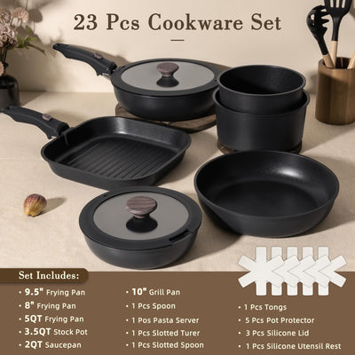 Astercook pans beside ruler showing size and scale for planning