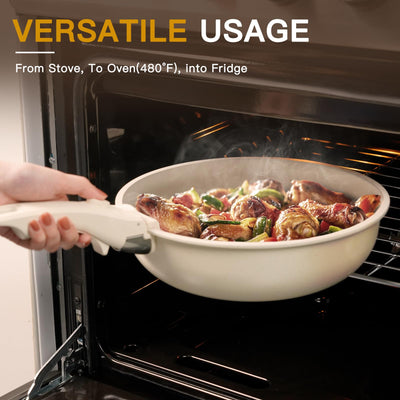 Astercook stackable storage arrangement illustrating space-saving organization