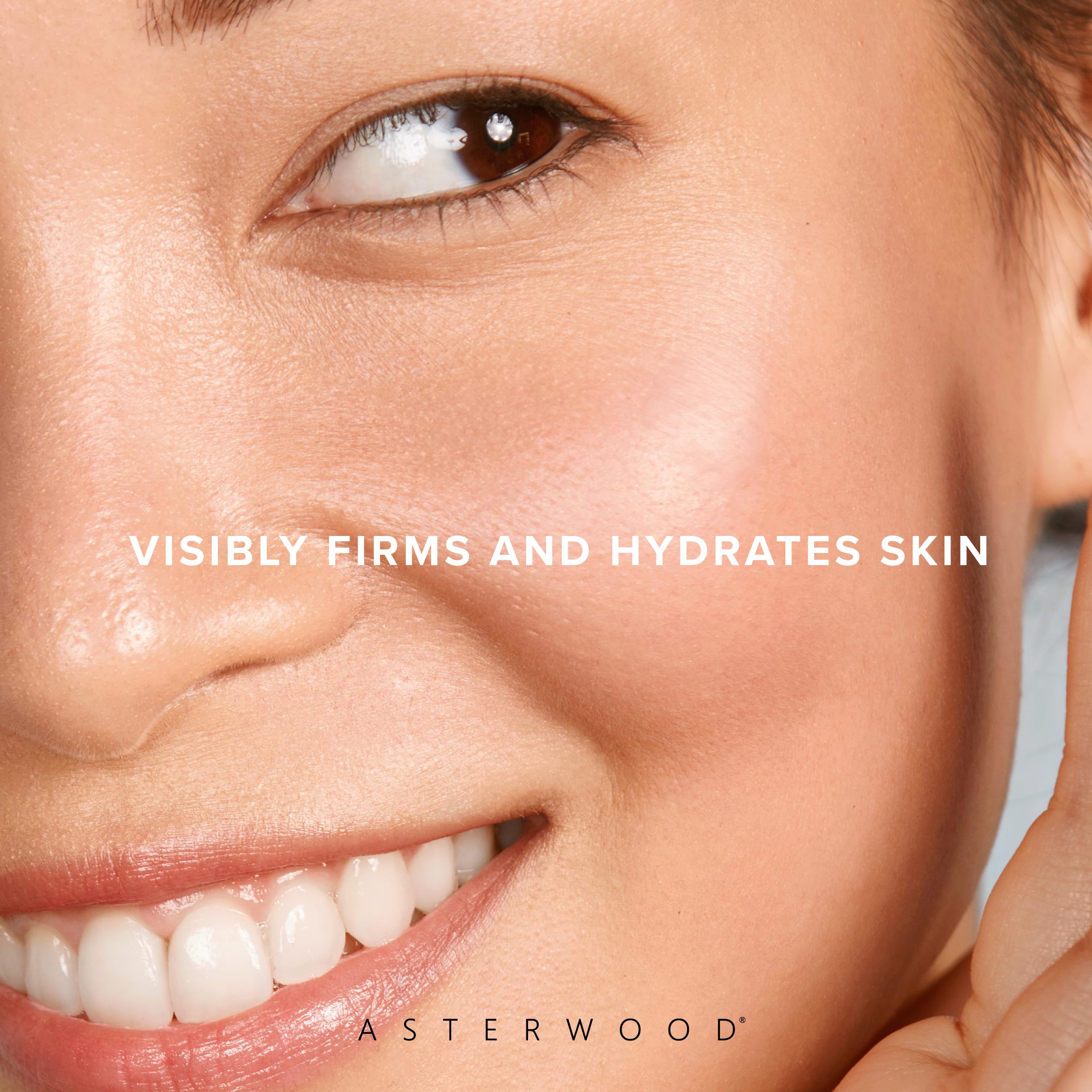 Asterwood primer plano de ingredientes clave y beneficios visibles