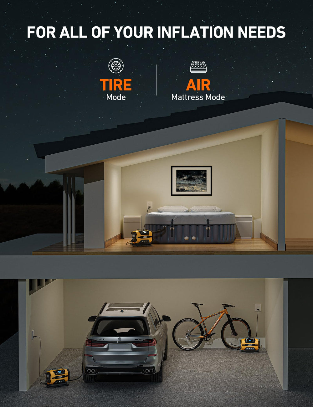 AstroAI conjunto de accesorios incluidos con boquillas y adaptadores listos para usar