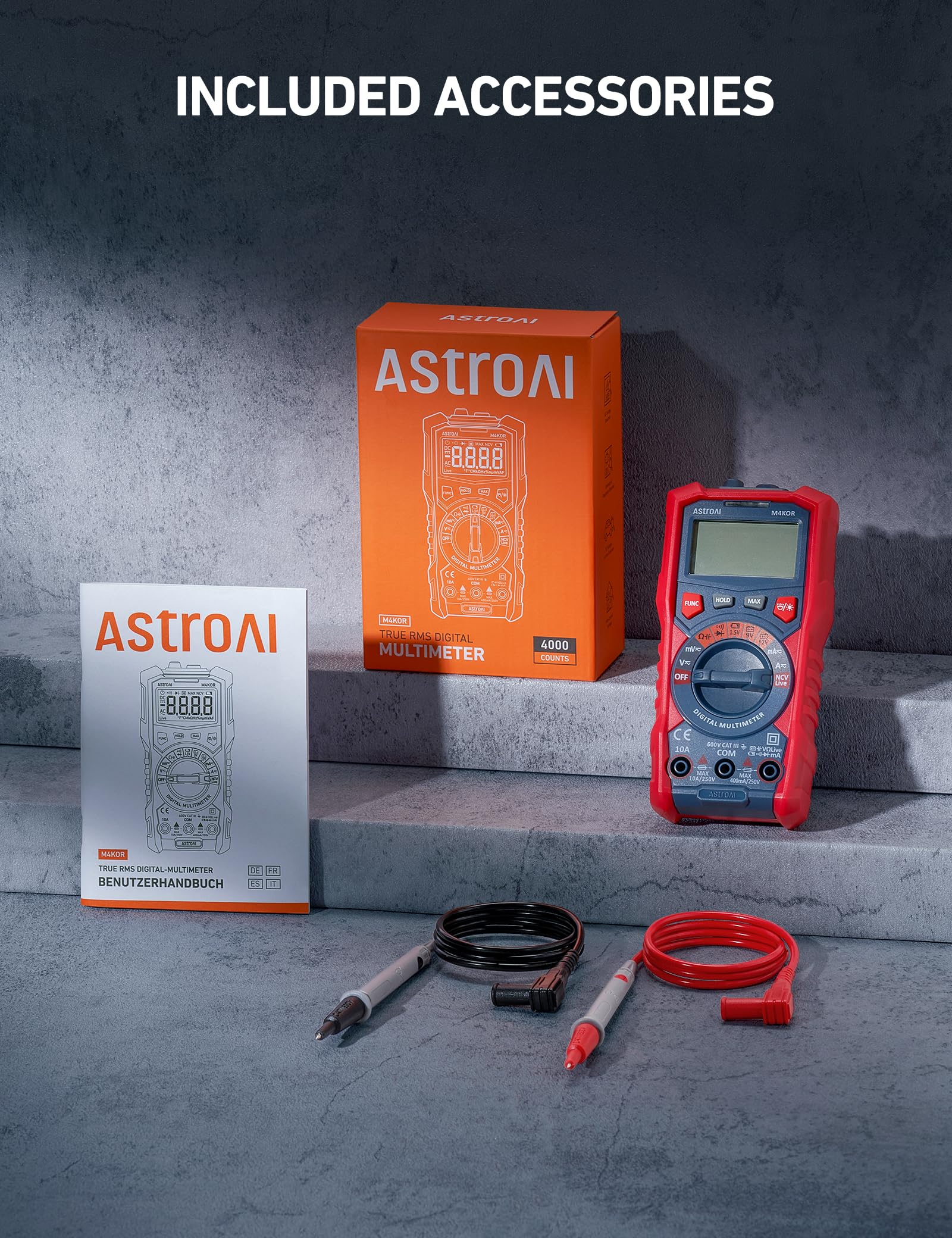 AstroAI comparación de tamaño con una mano para mostrar portabilidad y ergonomía