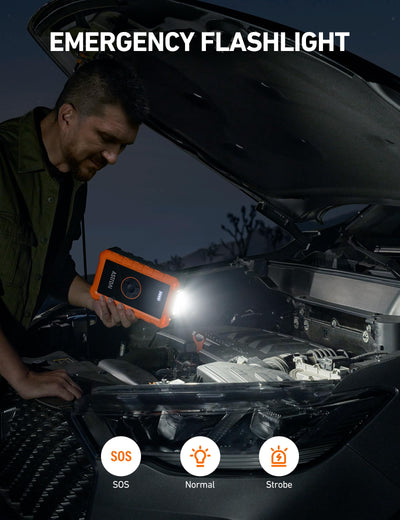 AstroAI S8 Air puertos USB y linterna para cargar dispositivos en ruta