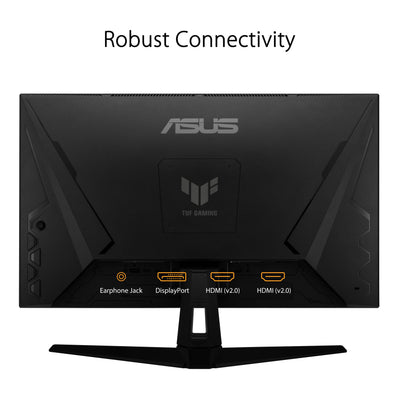 ASUS VG27AQ3A in-game HUD demo showing fast motion clarity and reduced ghosting for competitive play
