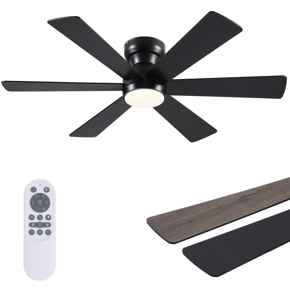 Asyko ventilador frontal negro mostrando diseño moderno y ahorro de espacio