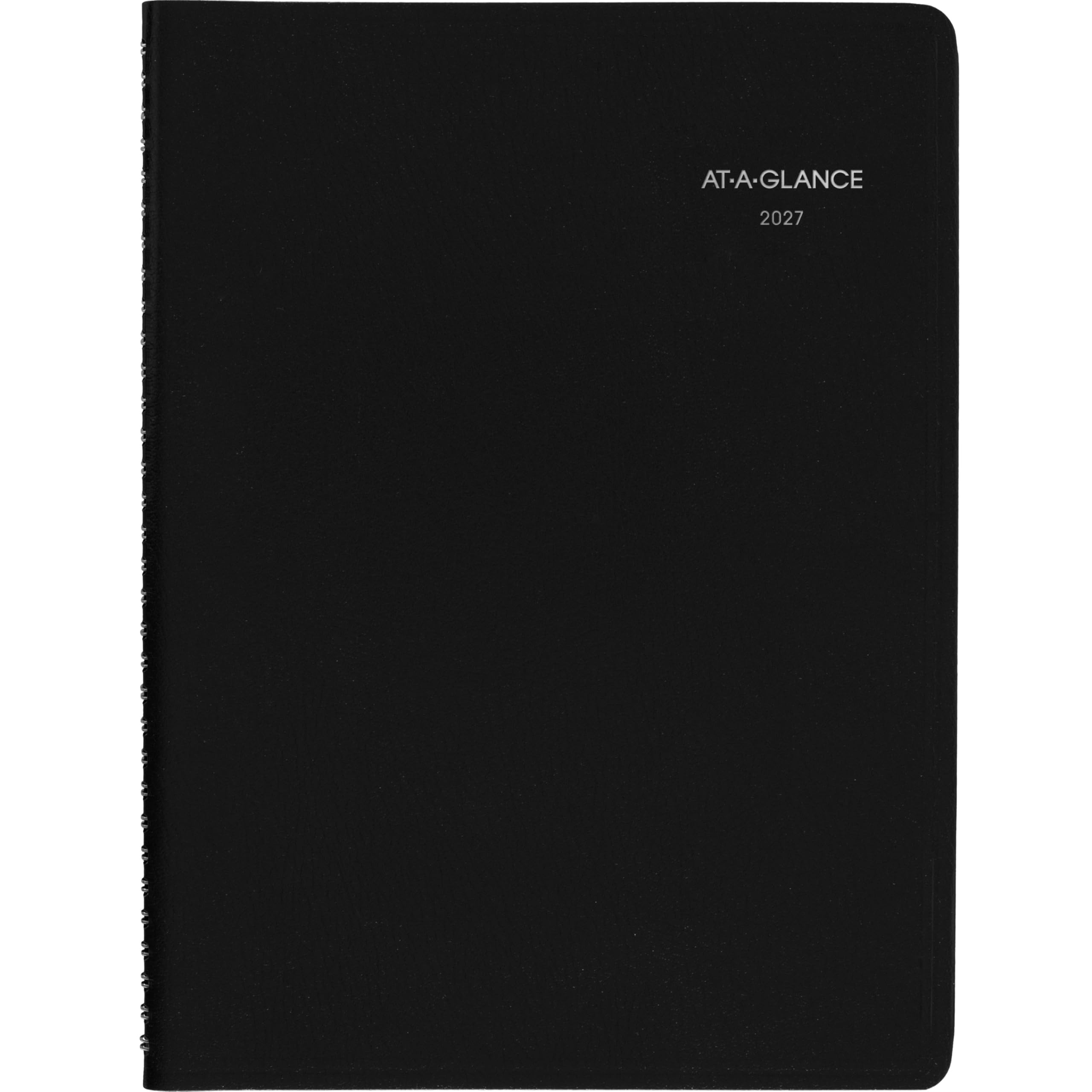 AT-A-GLANCE comparación de tamaño 8x11 junto a objetos, formato amplio útil